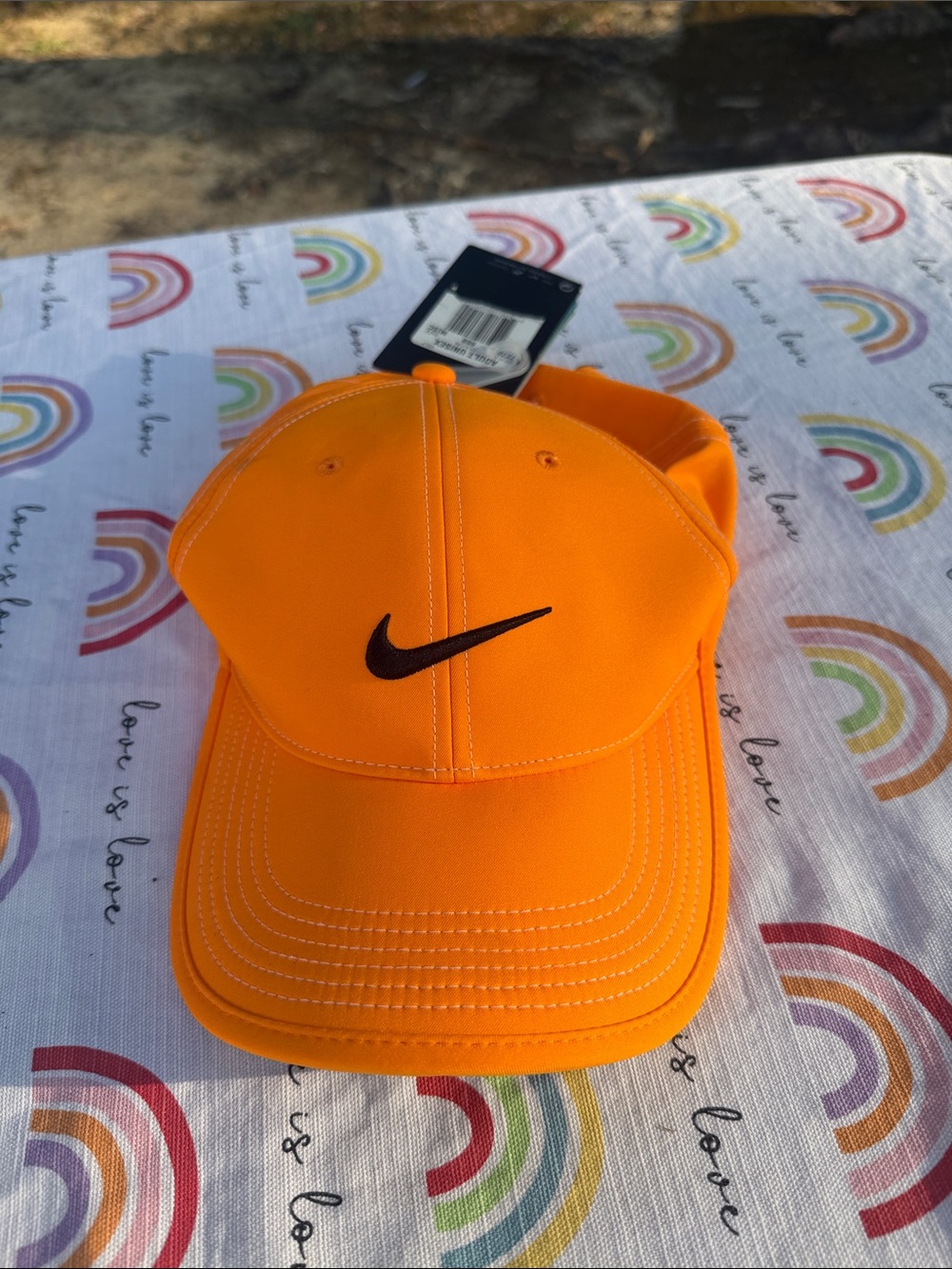 Nike Gold Orange Cap with Black Swoosh